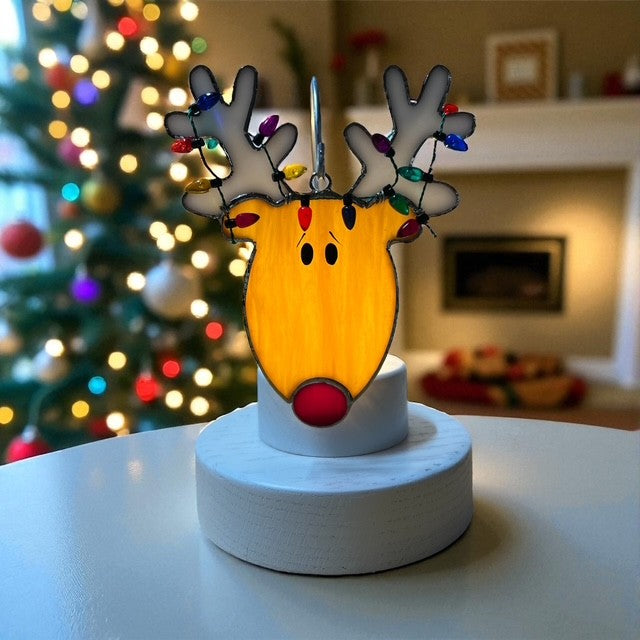Glass Cover- Holiday Reindeer