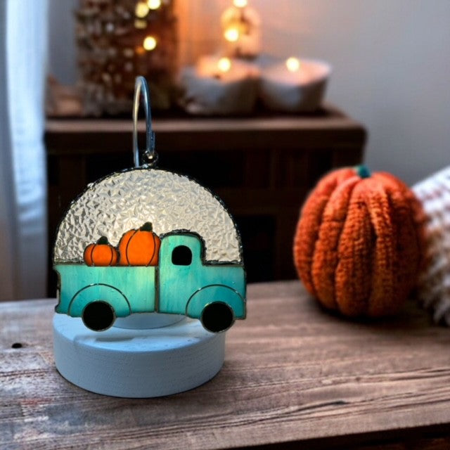 Glass Cover- Fall Truck BLUE