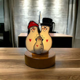Glass Cover- Snowfamily 1 baby