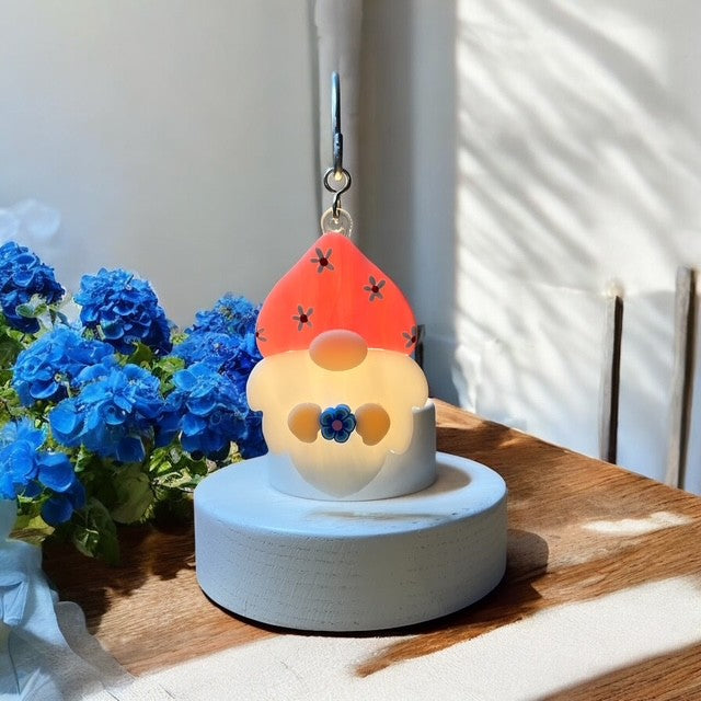 Glass Cover- Gnome / Spring Flowers