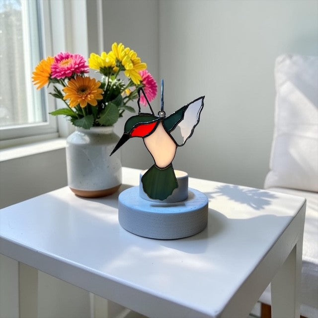 Glass Cover- Hummingbird (Ruby Throated)