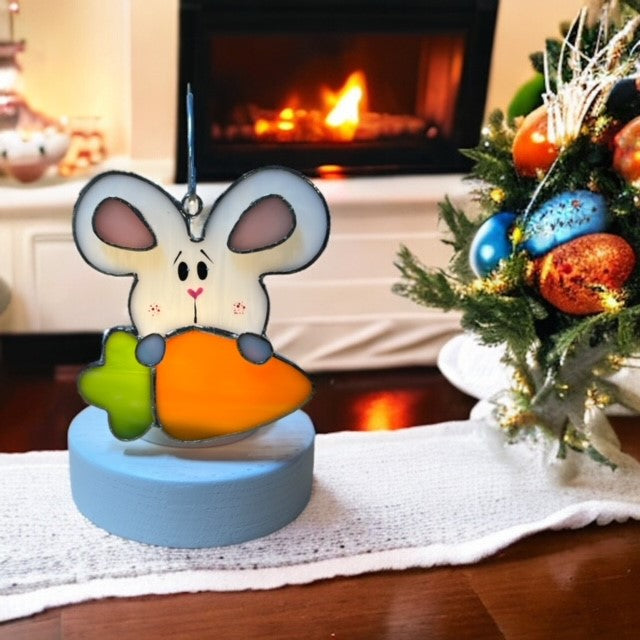 Glass Cover- Bunny and Carrot