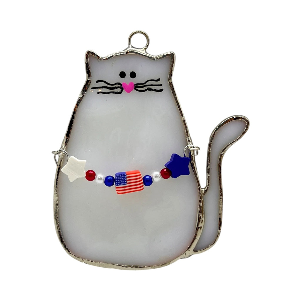 Glass Cover- Cat with 3 Interchangeable Seasonal Swags (Coming Soon)