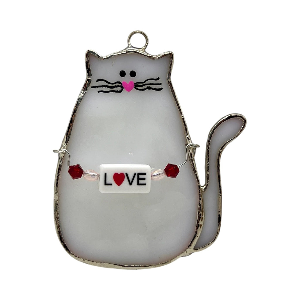 Glass Cover- Cat with 3 Interchangeable Seasonal Swags (Coming Soon)