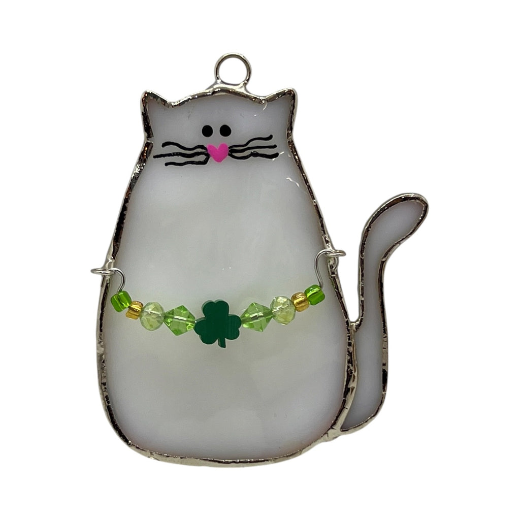 Glass Cover- Cat with 3 Interchangeable Seasonal Swags (Coming Soon)