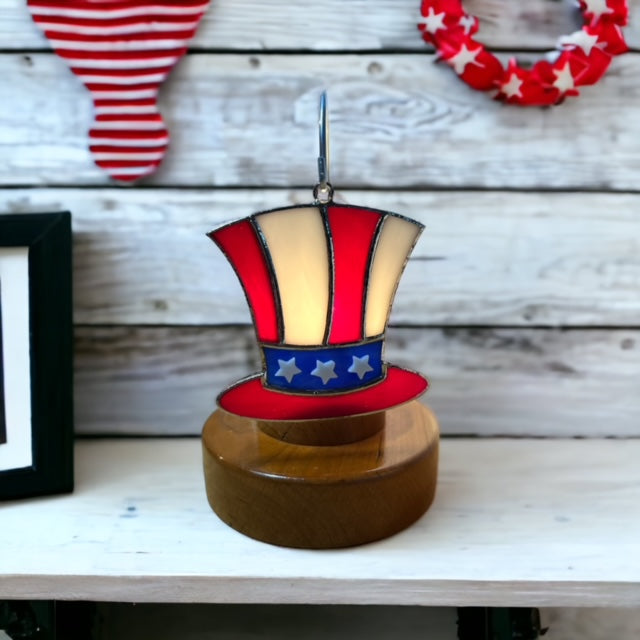 Glass Cover- American Patriotic HAT