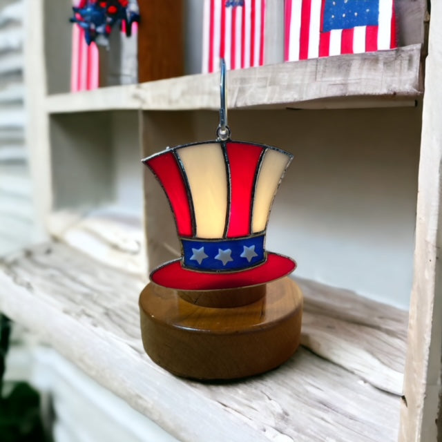 Glass Cover- American Patriotic HAT