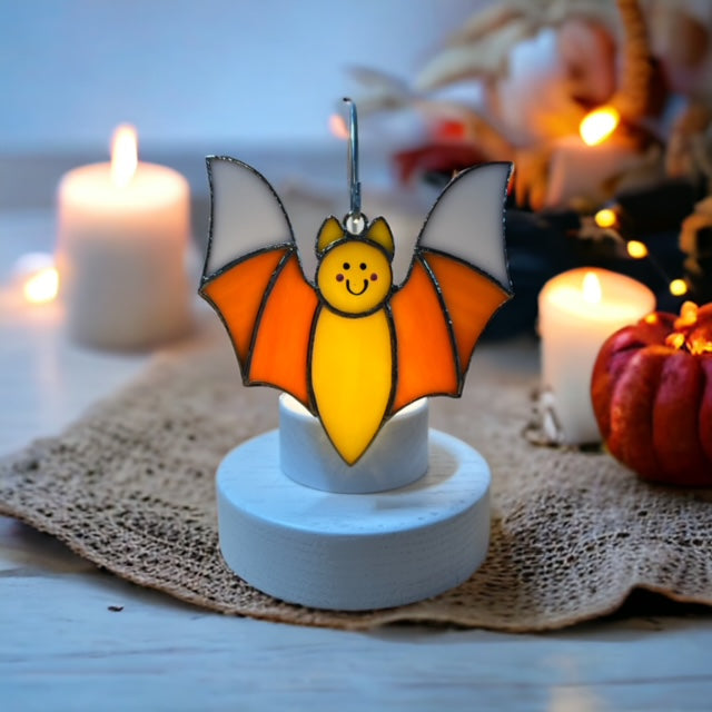 Glass Cover- Candy Corn BAT