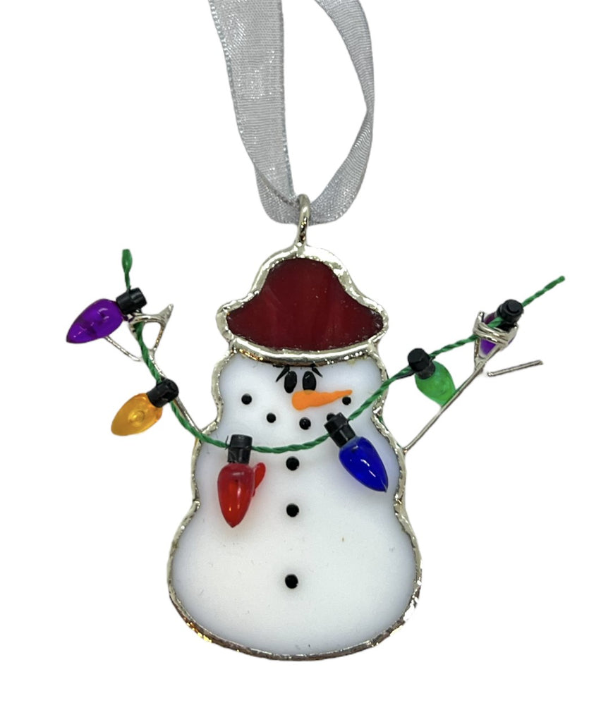 Swittle- Snowman RED HAT Ornament