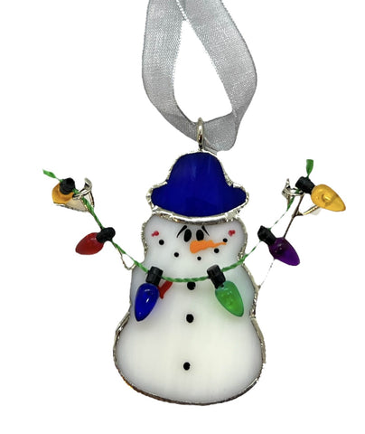 Swittle- Christmas Snowman Ornament (Blue Hat)