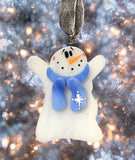 Swittle- Snowman with Scarf Ornament
