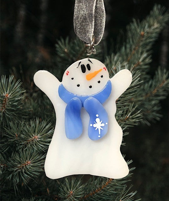 Swittle- Snowman with Scarf Ornament