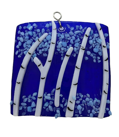 Glass Cover- Birch Trees