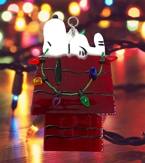 Glass Cover- Snoopy Christmas House
