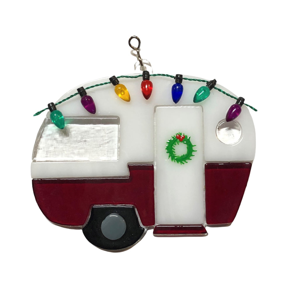 Glass Cover- Christmas Camper