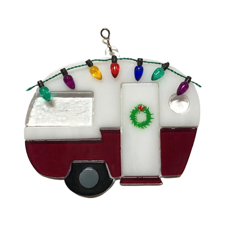 Glass Cover- Christmas Camper