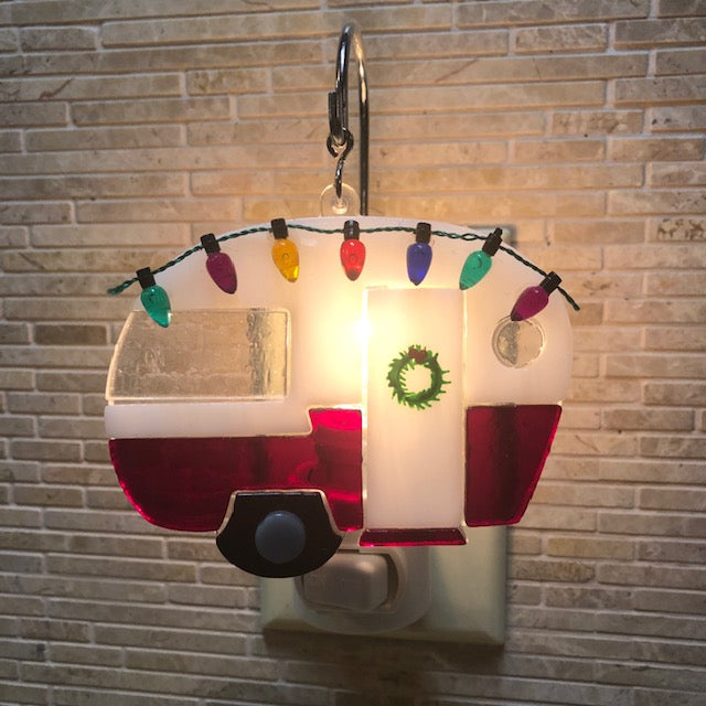 Glass Cover- Christmas Camper