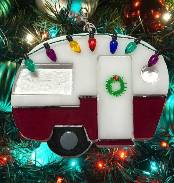 Glass Cover- Christmas Camper