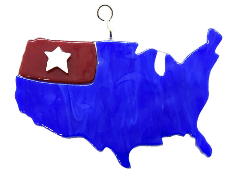 Glass Cover- USA BLUE