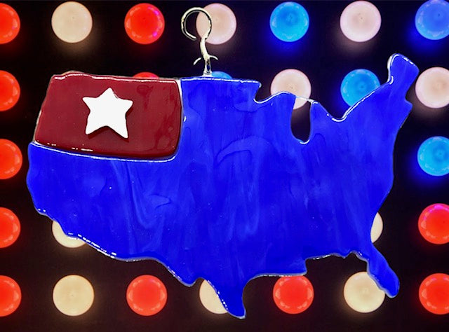 Glass Cover- USA BLUE