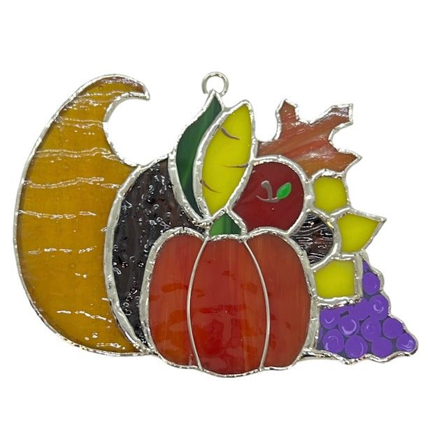 Glass Cover- Cornucopia (With Grapes or Green Leaf)