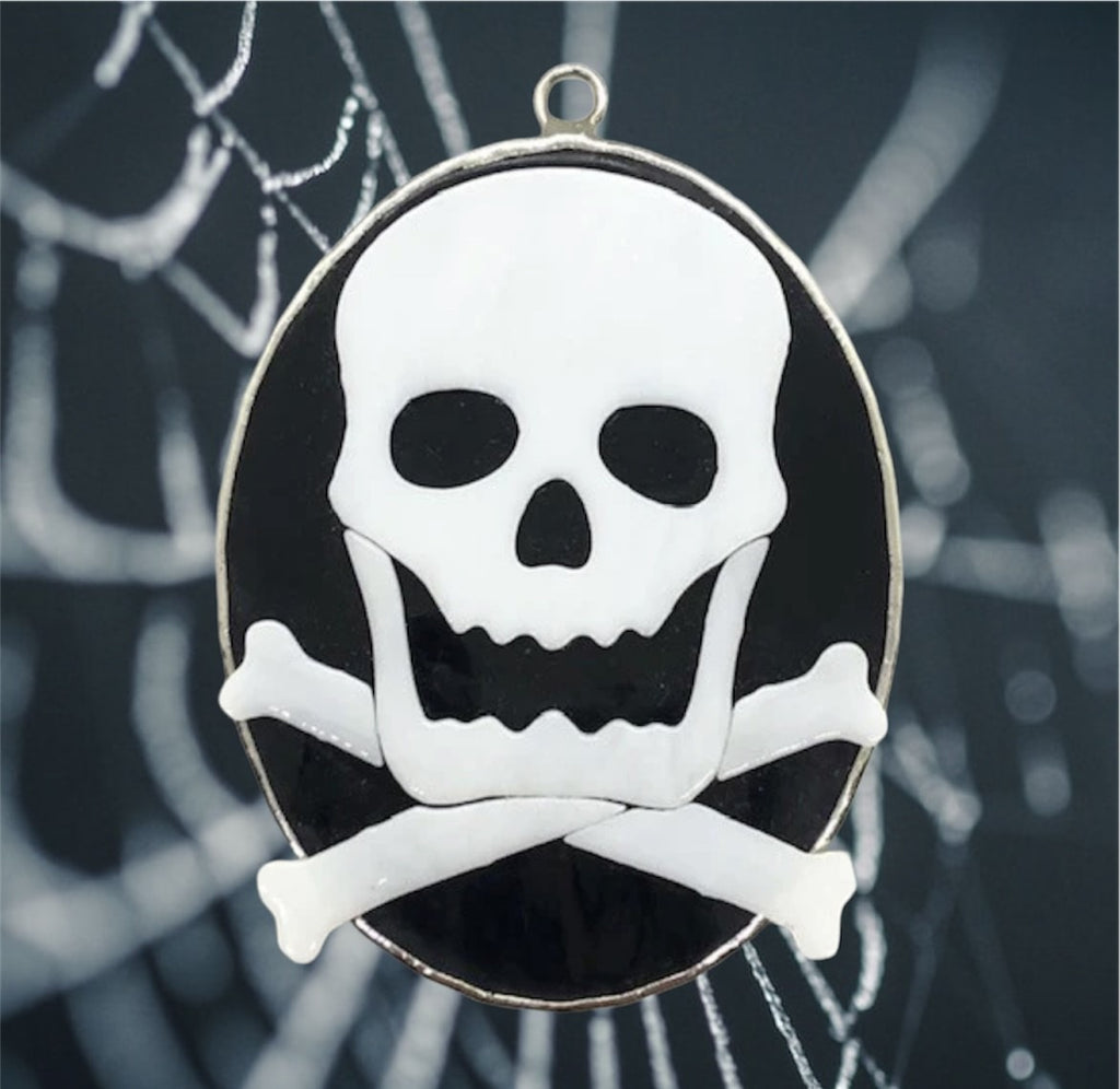 Glass Cover- Skull and Crossbones