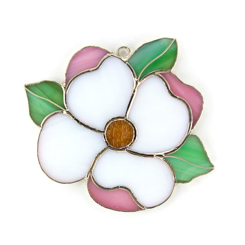 Glass Cover- Dogwood Flower
