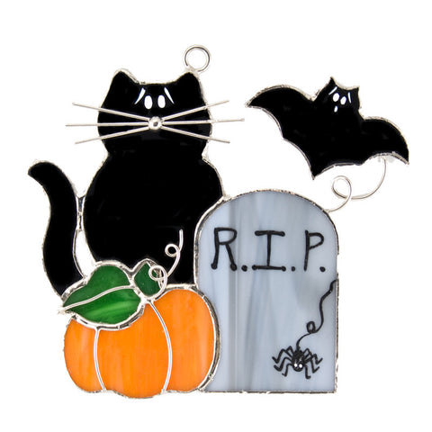 Glass Cover- Halloween Tombstone/ Pumpkin/ Bat/Cat