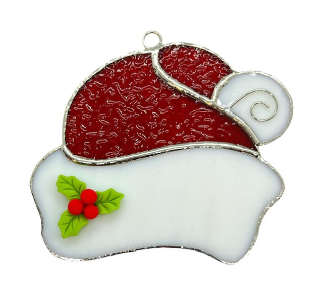 Glass Cover- Santa's Hat