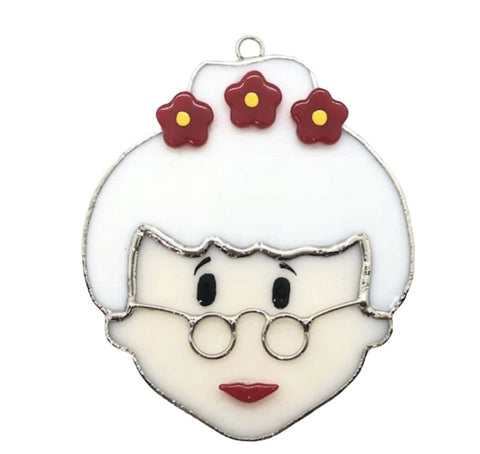 Glass Cover- Mrs. Claus