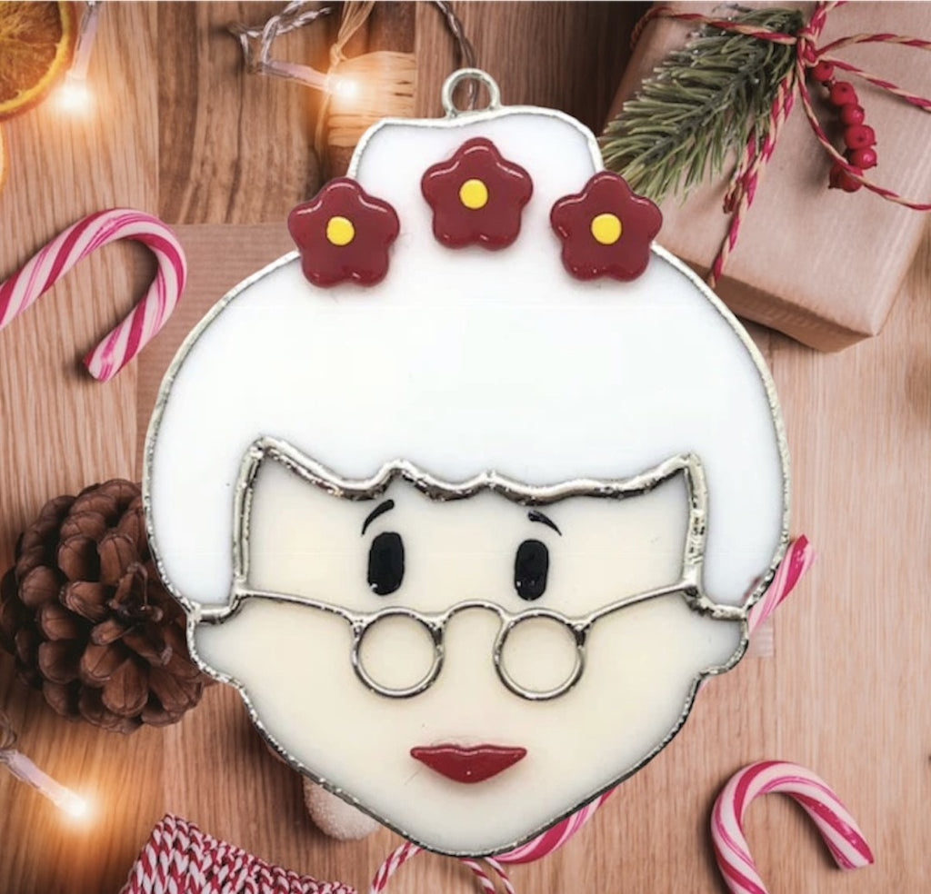 Glass Cover- Mrs. Claus