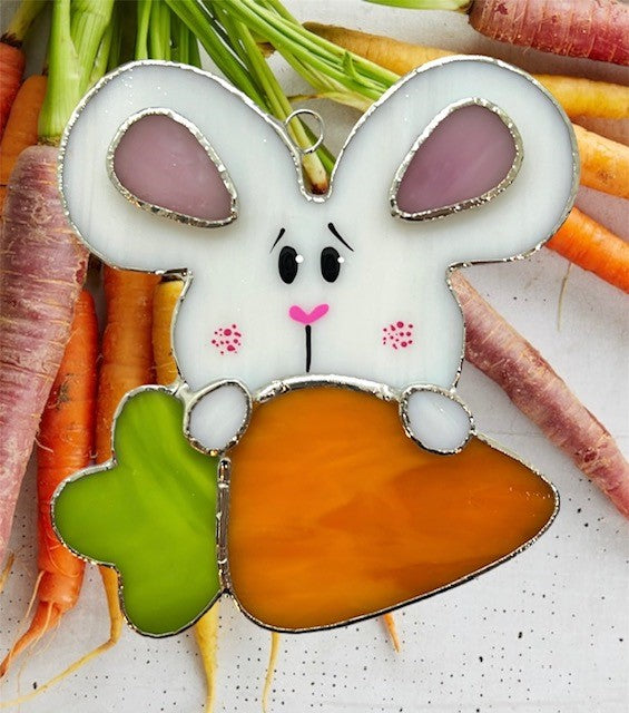 Glass Cover- Bunny and Carrot