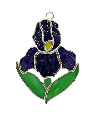 Glass Cover- Iris Flower