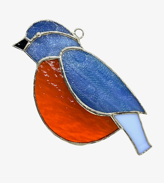 Glass Cover- Blue Bird / Robin