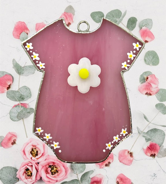 Glass Cover- Baby Girl Onesie