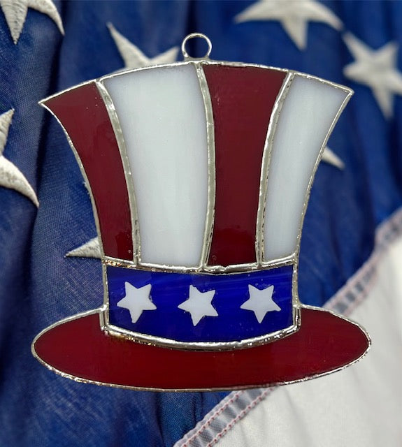 Glass Cover- American Patriotic HAT