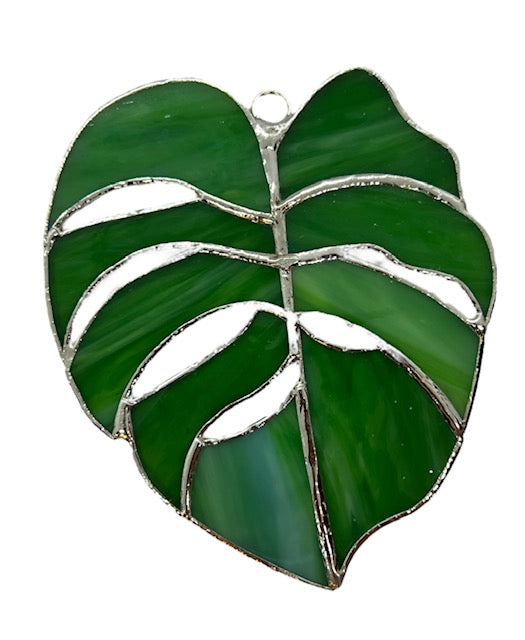 Glass Cover- Monstera Leaf