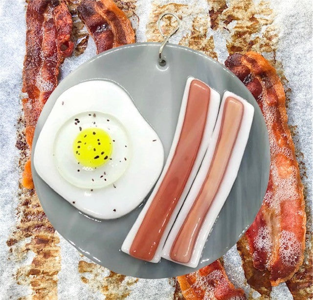Glass Cover- Bacon & Egg Plate