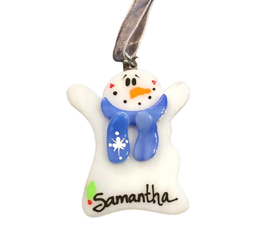 Swittle- Snowman with Scarf Ornament