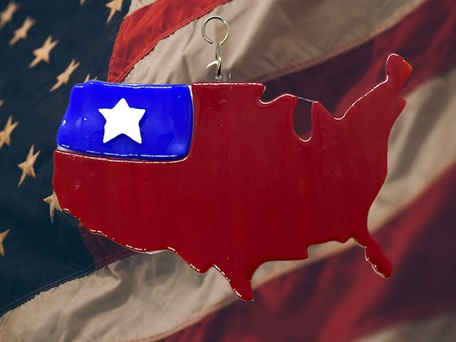 Glass Cover- USA RED