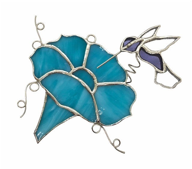 Glass Cover- Morning Glory Flower