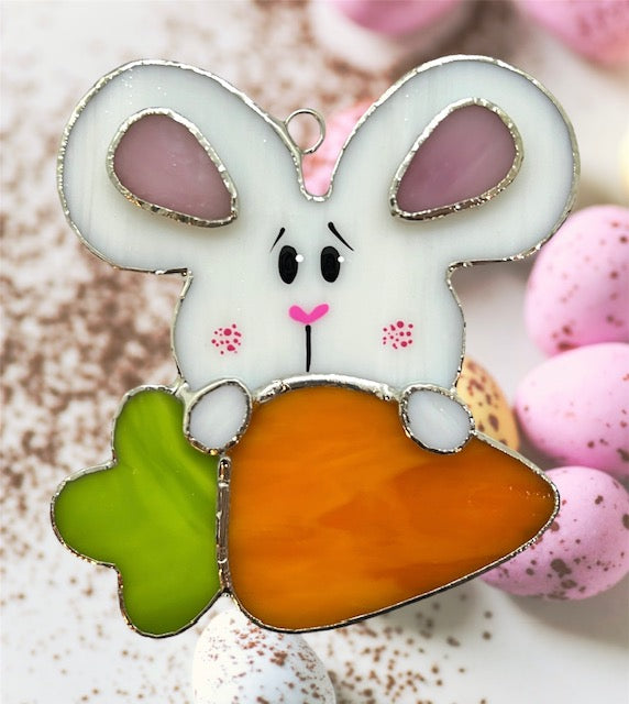 Glass Cover- Bunny and Carrot