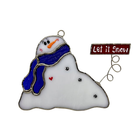 Glass Cover- Melting Snowman