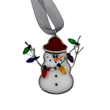 Swittle- Snowman RED HAT Ornament