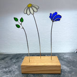 Wooden 3 hole Rectangle Stand / Always in Bloom Wildflowers