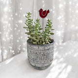 Holiday Mini Plant Stake- Cardinal