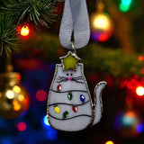 Swittle Christmas CAT Ornament "Meow-y Christmas"