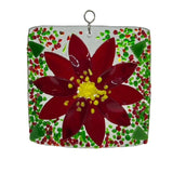 Glass Cover- Poinsettia Flower