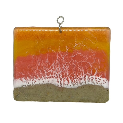 Glass Cover- Beach Wave Sunset