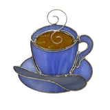 Glass Cover- Coffee Time (Light Blue Glass)